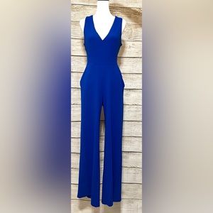 Express Medium blue jumpsuit with criss cross back